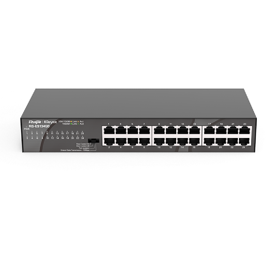 Ruijie Reyee RG-ES116G – 16-Port Gigabit Metal Unmanaged Switch hỗ trợ giám sát qua Ruijie Cloud App