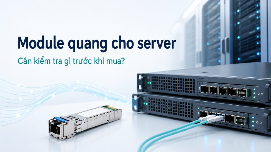 Module quang cho server Dell/HPE/Lenovo: cần kiểm tra gì trước khi mua?