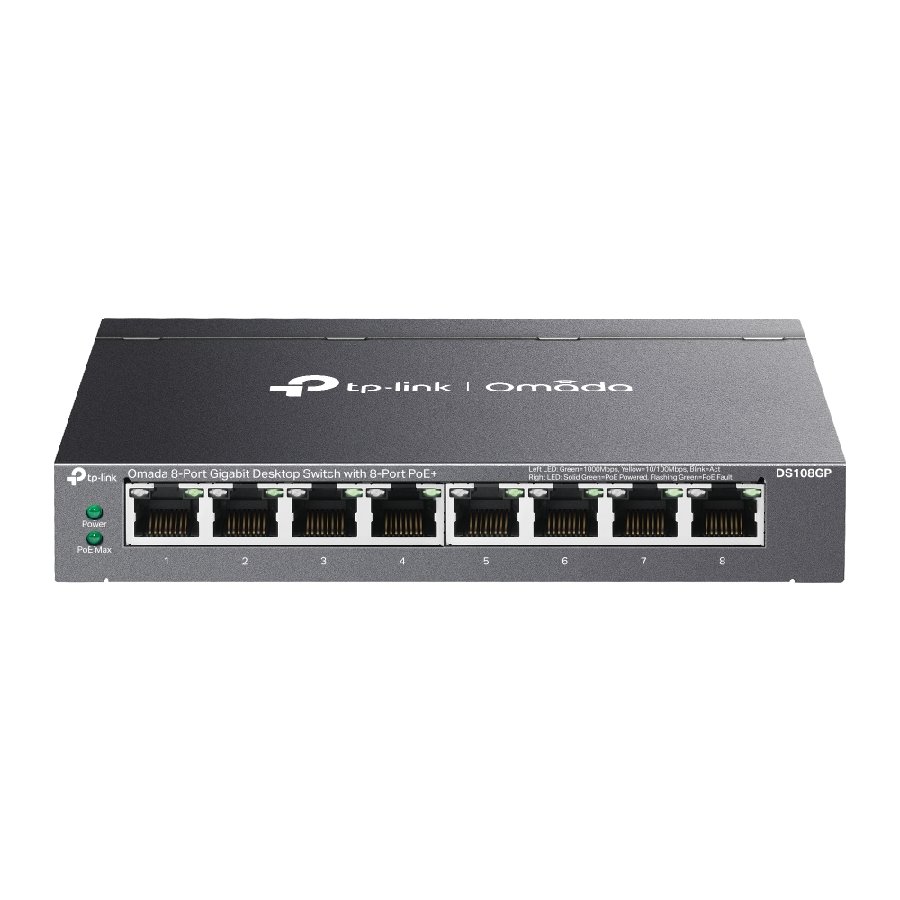 TP-Link DS108GP | Switch 8 Port Gigabit PoE+ 65W Truyền Xa 250m, Tự Động Phục Hồi, Cắm Là Chạy