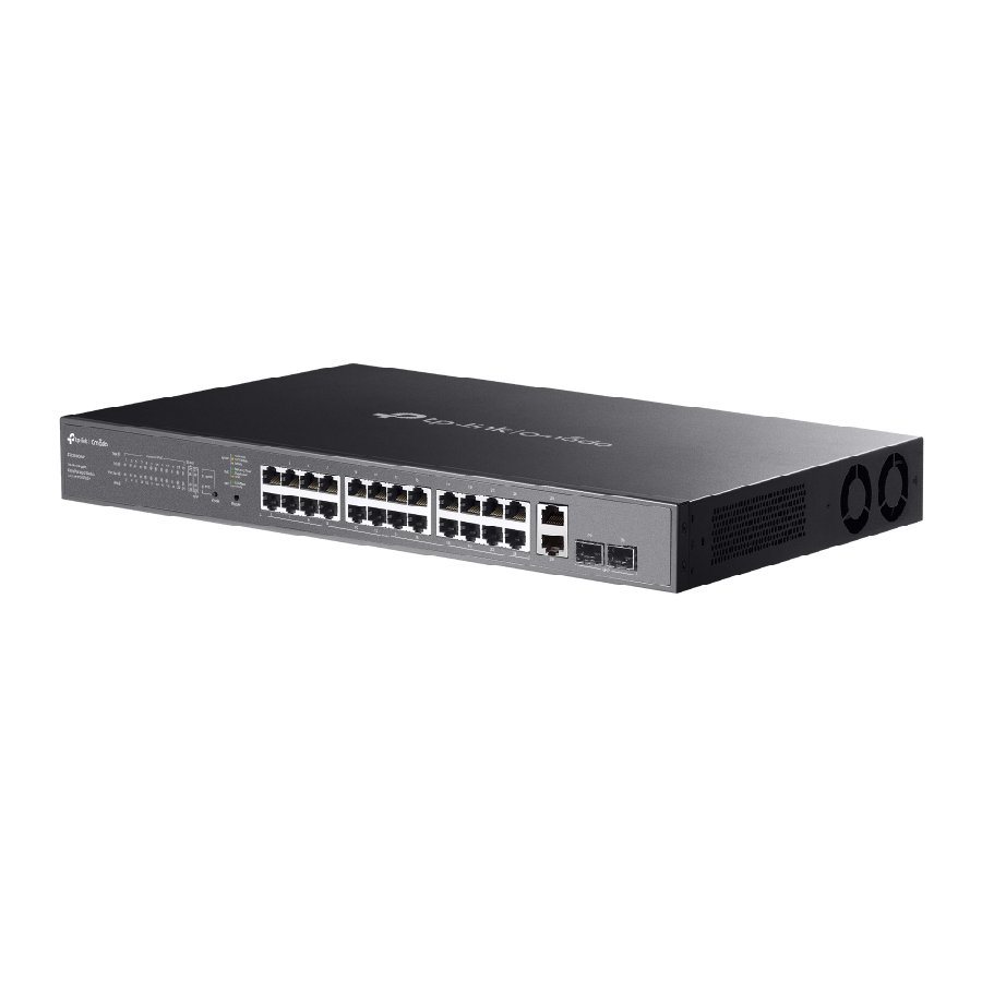 TP-Link ES228GMP | Switch 28 Port Gigabit PoE+ Quản Lý Dễ Dàng Omada, VLAN, QoS, Công Suất 384W, Gắn Rack Kim Loại Bền Bỉ
