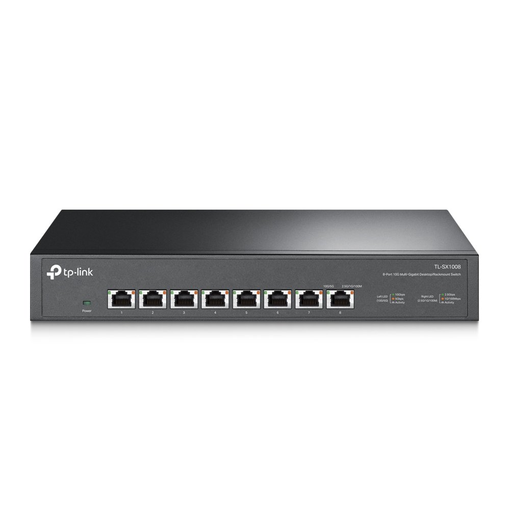 TP-Link TL-SX1008 | Switch 10G Multi-Gigabit 8 port, Unmanaged, vỏ kim loại cao cấp, tốc độ cực cao cho doanh nghiệp và NAS