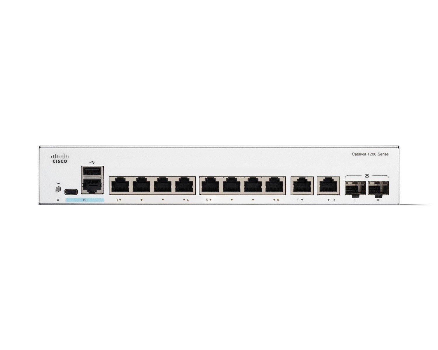 Cisco Catalyst C1200-8T-E-2G - Switch Gigabit 8 cổng + 2 uplink SFP, fanless, hiệu năng cao cho SMB