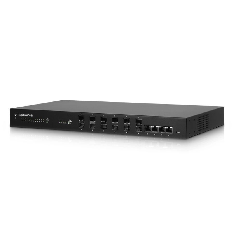 Ubiquiti EdgeSwitch 16 XG ES-16-XG – 12x SFP+ 10G + 4x RJ45 10G, Aggregation