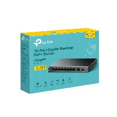 TP-Link LS1210GP | Switch 10 Port Gigabit PoE+ 61W Truyền Xa 250m, Tự Động Phục Hồi, Hoạt Động Êm Ái