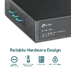 TP-Link TL-SG1218MPE | Switch Gigabit 16 port PoE + 2 SFP, Smart Managed, hỗ trợ Omada Controller & VLAN, công suất 250 W