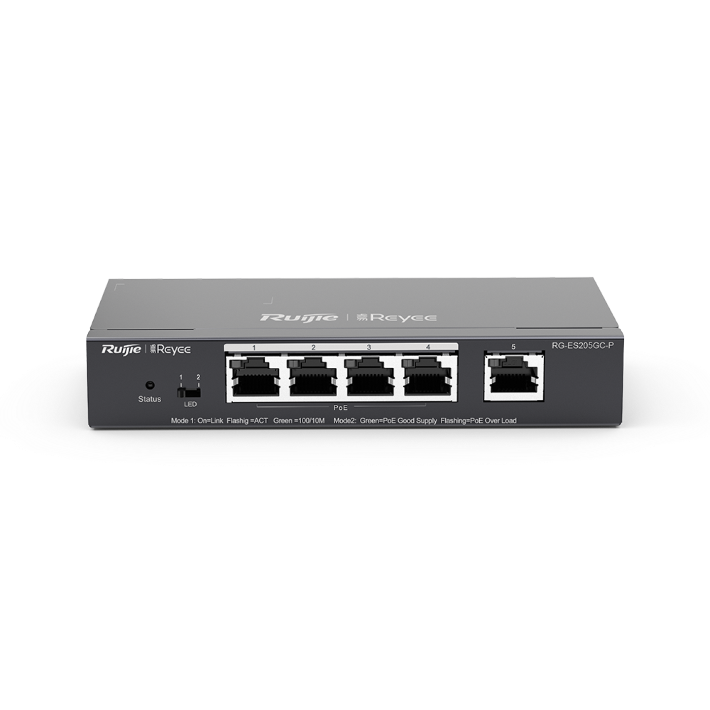 Ruijie Reyee RG-ES205GC-P – 5-Port Gigabit Smart Cloud Managed PoE Switch cho hệ thống camera và SMB