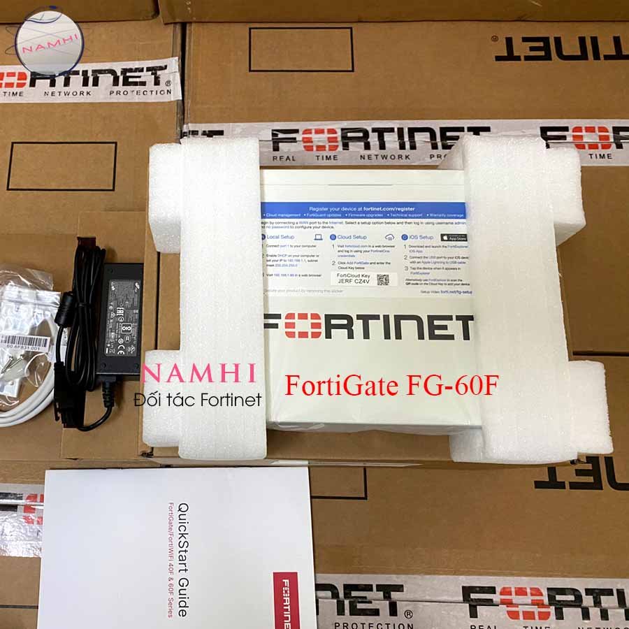 Thiết bị tường lửa FortiNet FortiGate FG-60F-BDL-950-12 (gồm license 1 năm)