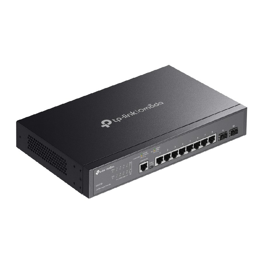 TP-Link SG3210 | Switch 8 Port Gigabit L2+ Quản Lý Cao Cấp Omada, VLAN, QoS, Static Routing, Thiết Kế Kim Loại Không Quạt Êm Ái