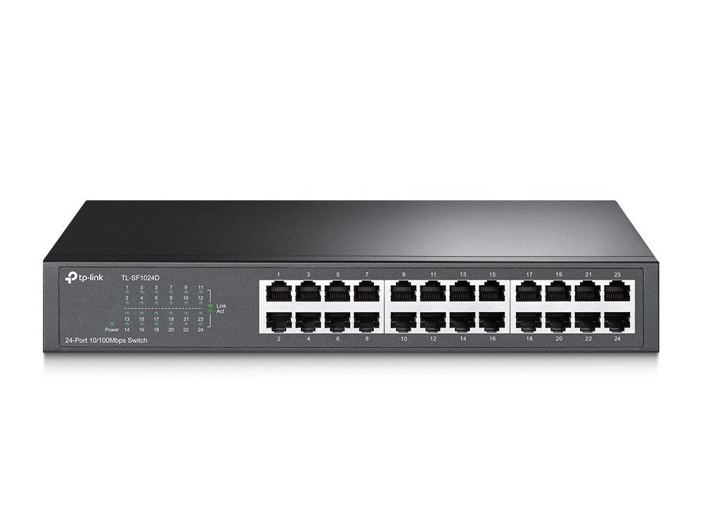 TP-Link TL-SF1024D | Switch 24 port 10/100 Mbps, Unmanaged, thiết kế để bàn, hoạt động ổn định cho văn phòng vừa