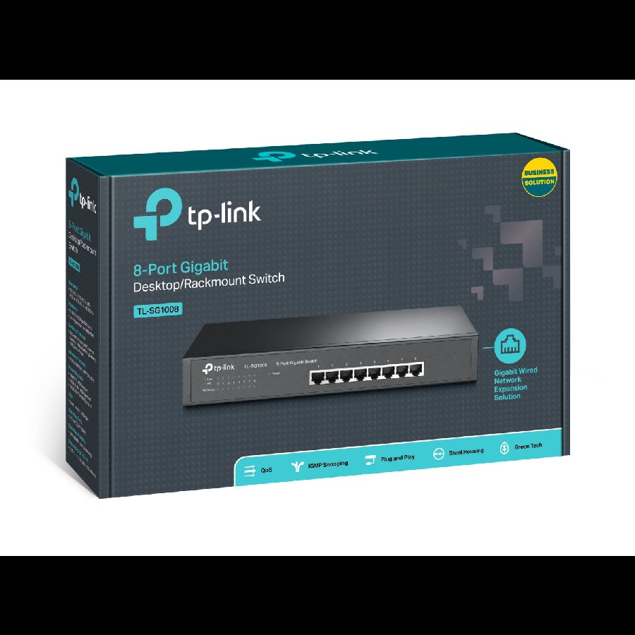 TP-Link TL-SG1008 | Switch 8 port Gigabit, Unmanaged, tốc độ 1000 Mbps, thiết kế để bàn nhỏ gọn cho văn phòng