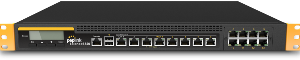 Peplink Balance 1350 (BPL-1350) – Router SD-WAN 13 WAN Gigabit, throughput 5Gbps cho doanh nghiệp lớn và trung tâm dữ liệu