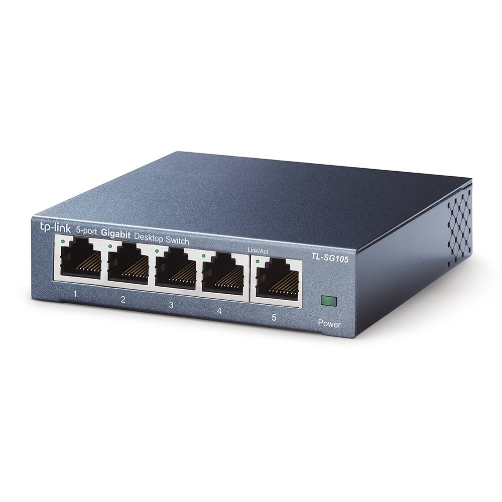 TP-Link TL-SG105 | Switch Gigabit 5 port, Unmanaged, vỏ kim loại, tốc độ 1000 Mbps, hoạt động ổn định cho văn phòng nhỏ