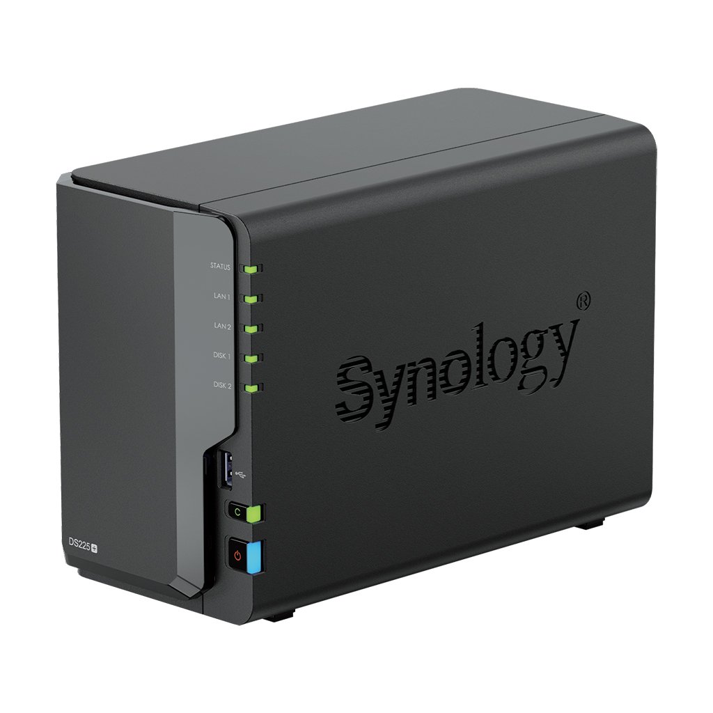 Synology DiskStation DS225+ - NAS 2-bay nhỏ gọn, CPU Intel, RAM nâng cấp linh hoạt