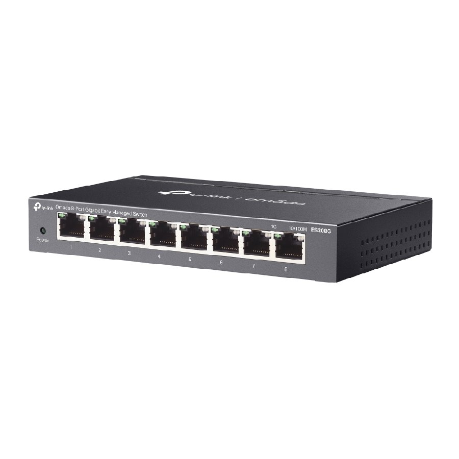 TP-Link ES208G | Switch 8 Port Gigabit Quản Lý Dễ Dàng Omada, VLAN, QoS, Hoạt Động Êm Ái, Vỏ Kim Loại Bền Bỉ