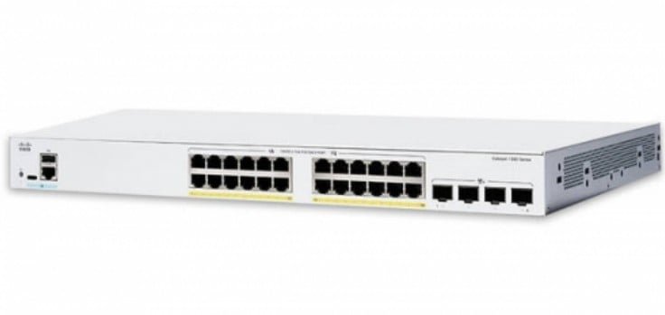 Cisco Catalyst C1300-24XTS – Switch 10G Hybrid (12 Copper + 12 SFP+), hiệu năng cao, linh hoạt cho SMB