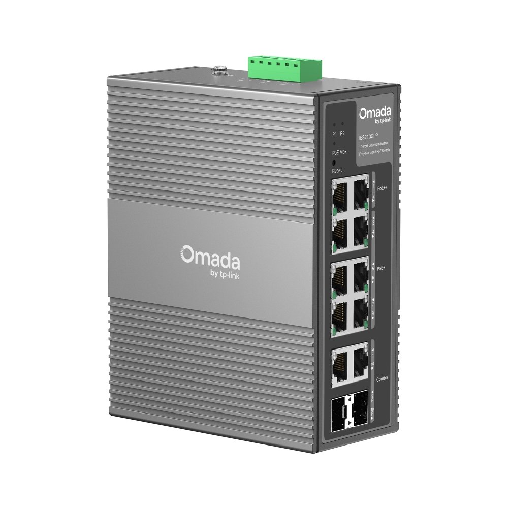 TP-Link IES210GPP | Switch Công Nghiệp 10 Port Gigabit PoE++ 240W, Quản Lý Cloud Omada, IP40, Hoạt Động -40~75°C