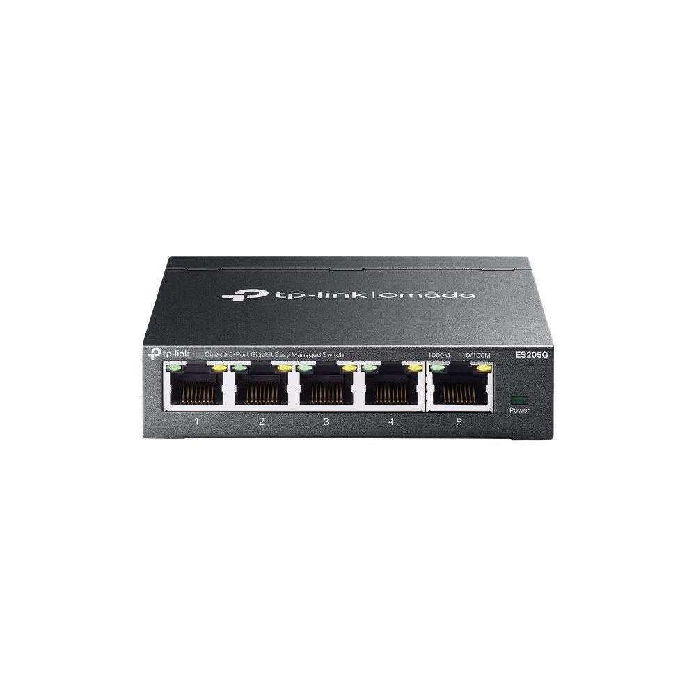 TP-Link ES205G | Switch 5 Port Gigabit Quản Lý Dễ Dàng Omada, Vỏ Kim Loại, Hoạt Động Êm Ái, Cắm Là Chạy