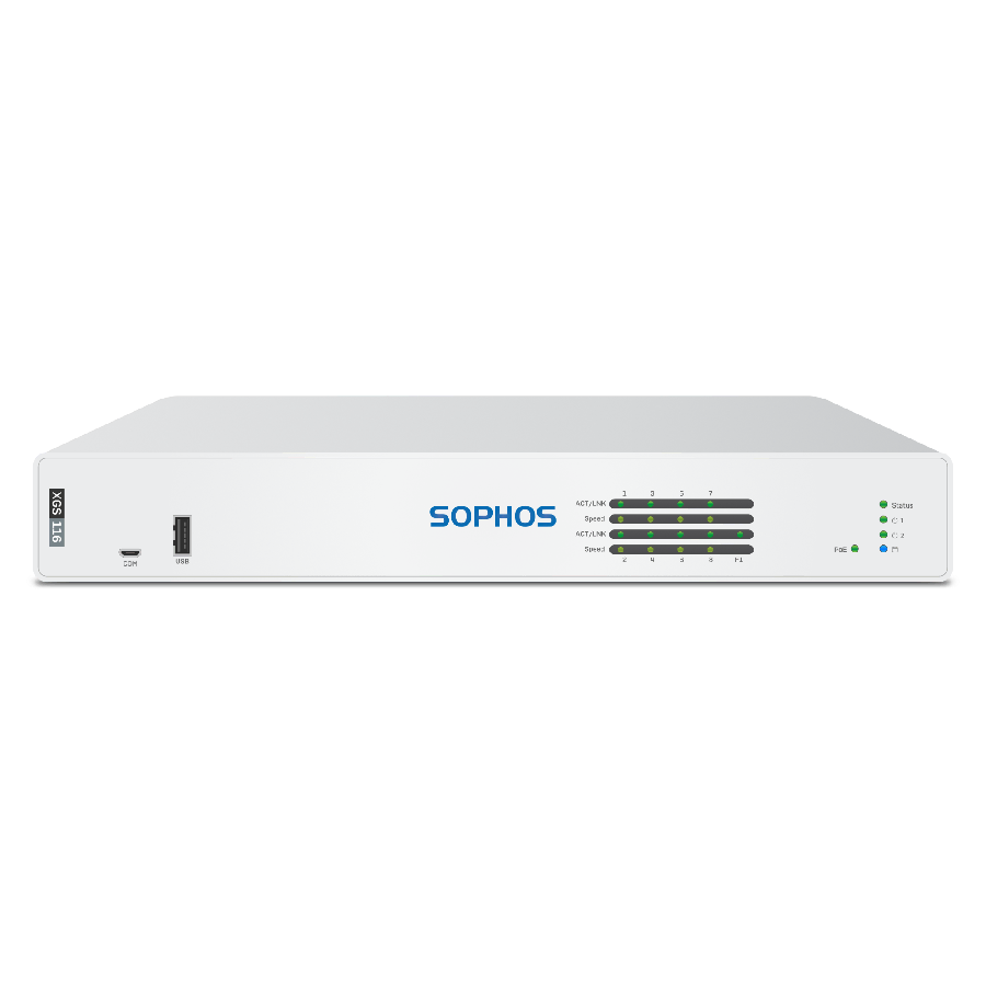 Tường Lửa Sophos XGS 116: Kết nối linh hoạt với khe cắm mở rộng và cổng PoE, hiệu suất được tăng tốc