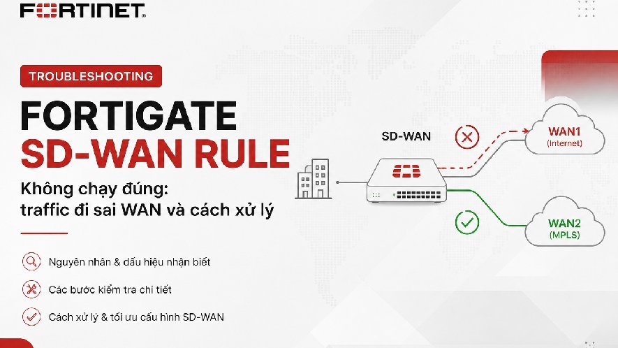 FortiGate SD-WAN Rule không chạy đúng: traffic đi sai WAN và cách xử lý