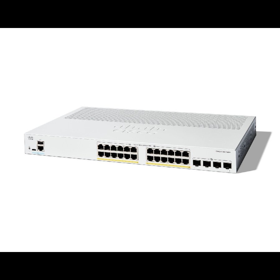 Cisco Catalyst C1200-24P-4X – Switch PoE+ 24 port Gigabit + 4 uplink 10G SFP+, hiệu năng mạnh mẽ cho SMB