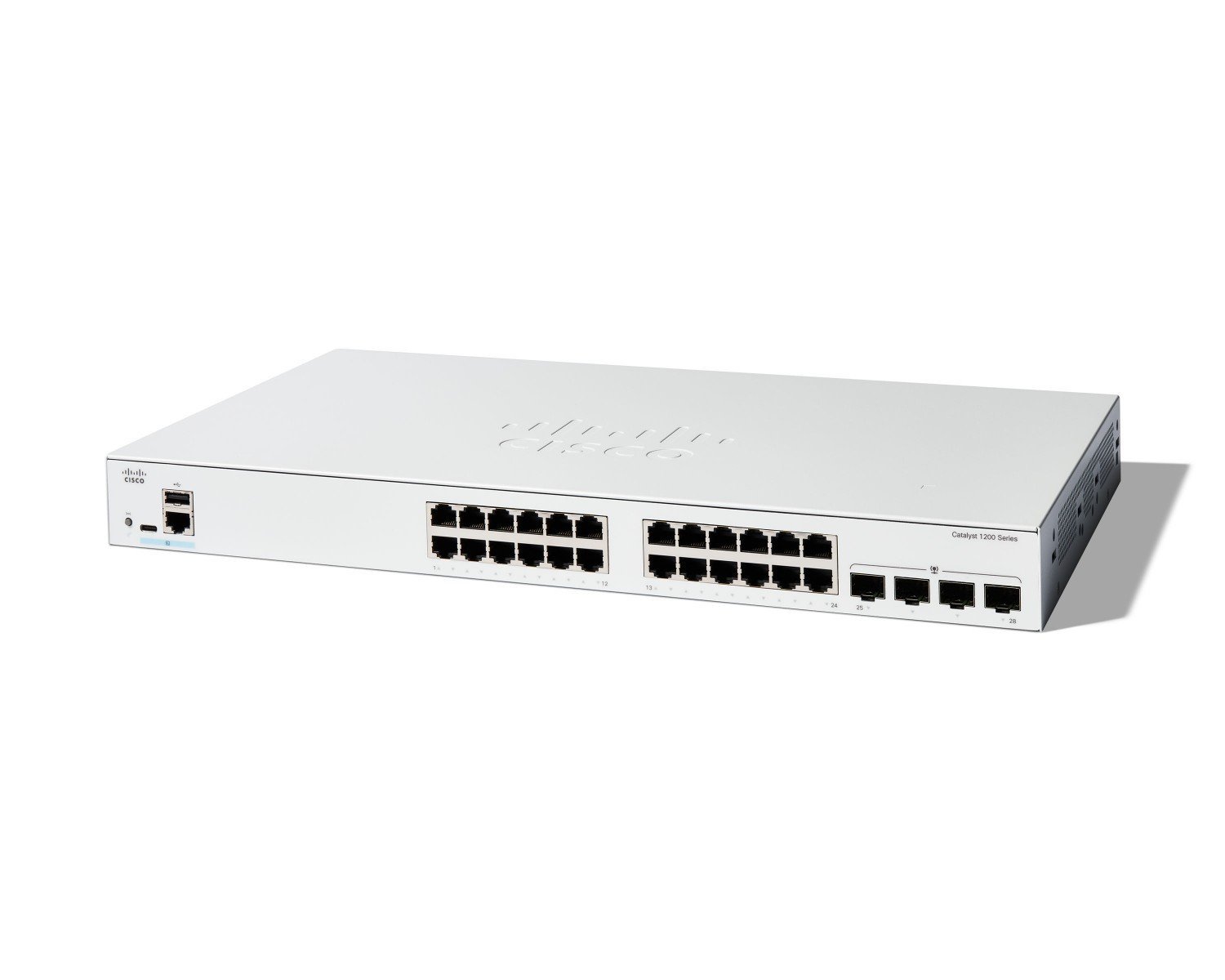 Cisco Catalyst C1200-24T-4G - Switch Gigabit 24 cổng + 4 uplink SFP, fanless, hiệu năng cao cho SMB