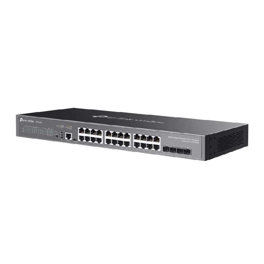 TP-Link SG5428X | Switch L3 Lite 28 Port Gigabit Stackable Uplink 10G Quản Lý Omada, VLAN, OSPF, RIP, ERPS