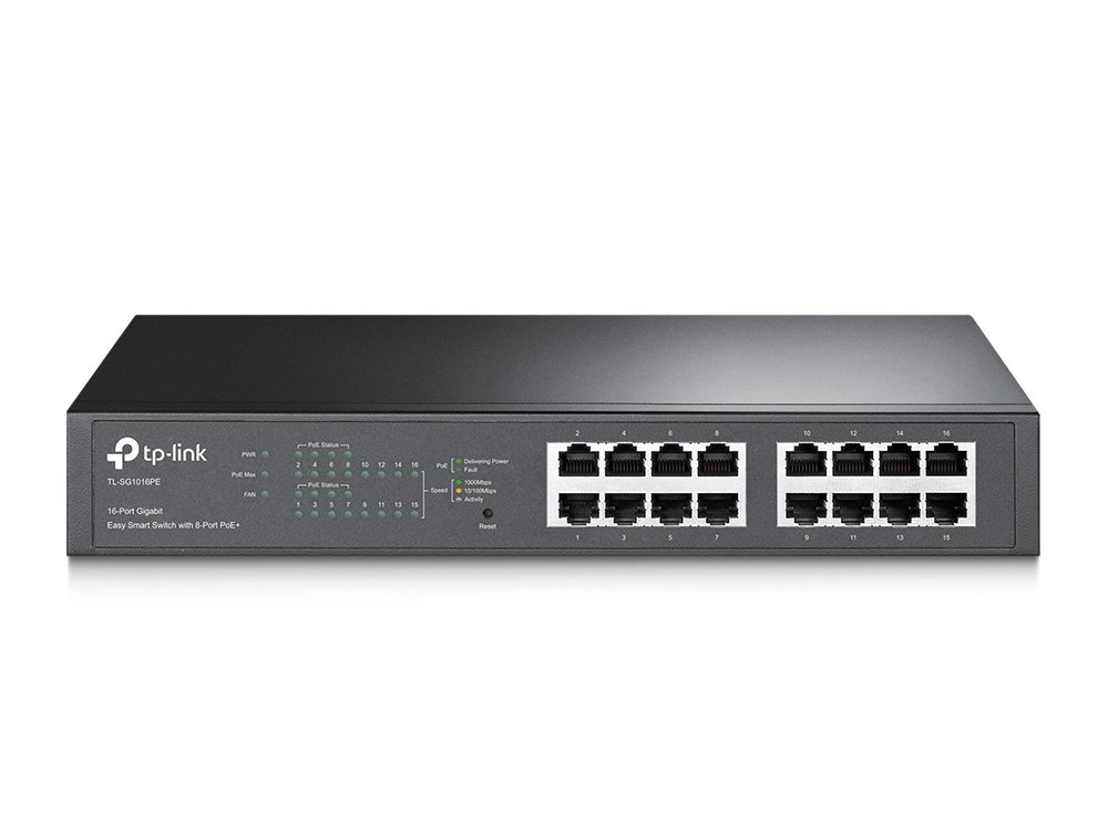 TP-Link TL-SG1016PE | Easy Smart PoE+ Switch 16 Port Gigabit 110W, VLAN, QoS, quản lý linh hoạt