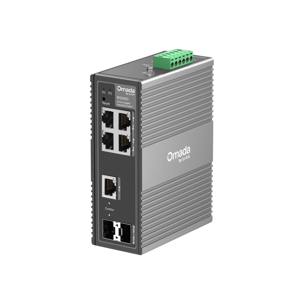 TP-Link IES206G | Switch Công Nghiệp 6 Port Gigabit Quản Lý Cloud Omada, Hoạt Động -40~75°C, Vỏ Nhôm IP40