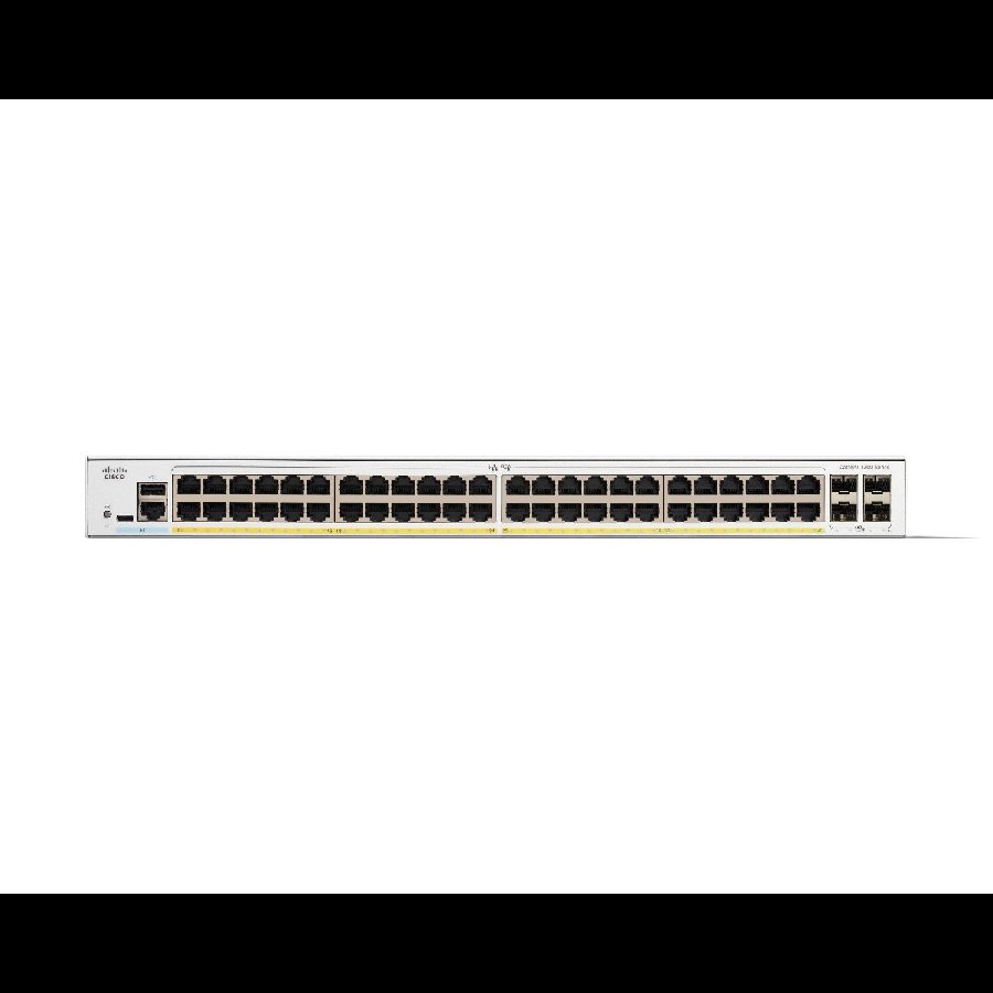 Cisco Catalyst C1300-48FP-4X - Switch PoE+ 48 port Gigabit công suất 740 W, uplink 10G, hiệu năng cao cho SMB