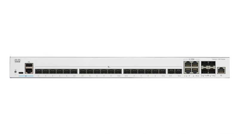 Cisco Catalyst C1300-24XT - Switch 10G Copper 20 port + 4 uplink SFP+, hiệu năng cao cho mạng core SMB