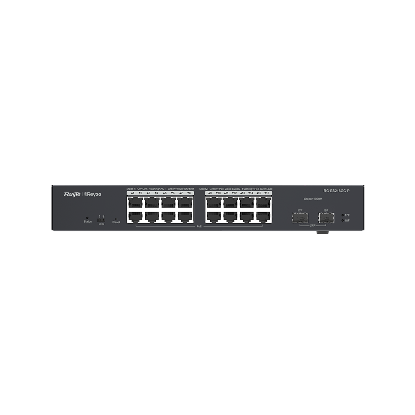 Ruijie Reyee RG-ES218GC-P – 18-Port Gigabit Smart Cloud Managed PoE Switch cho SMB và hệ thống camera IP