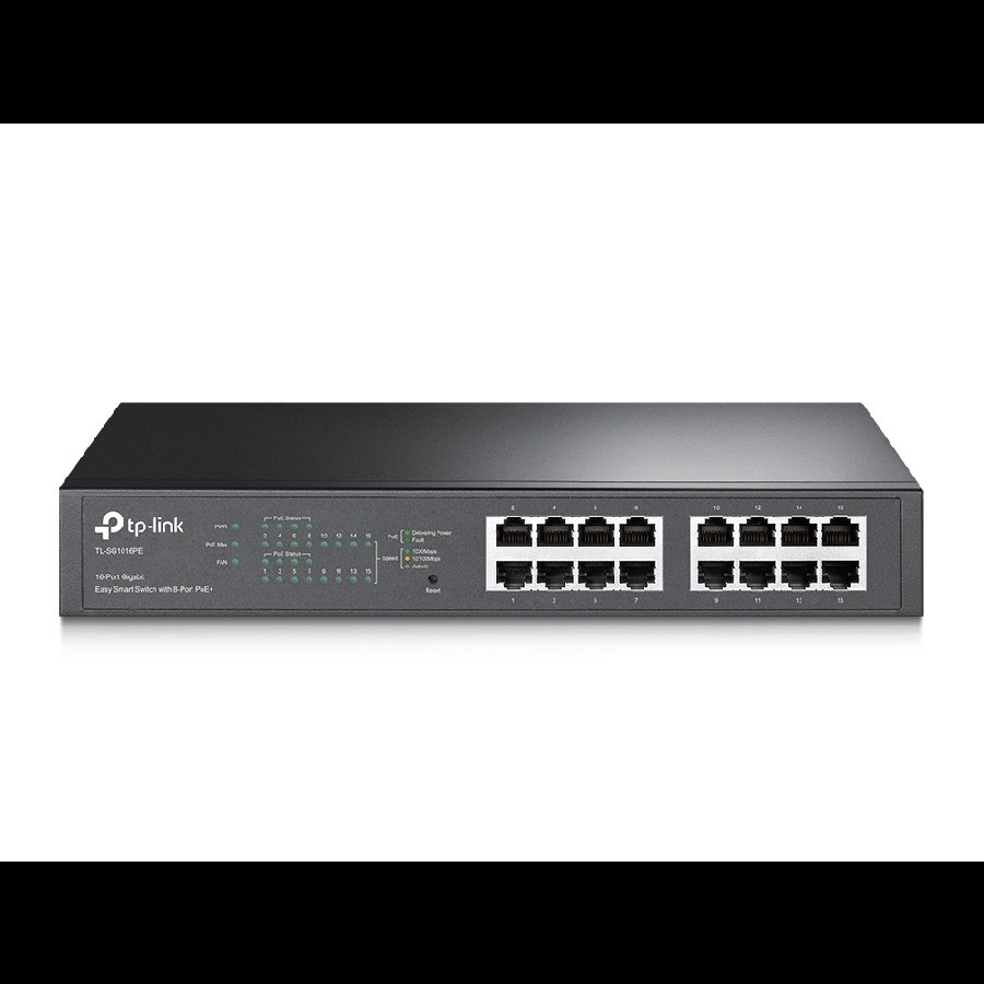 TP-Link TL-SG1016PE | Easy Smart PoE+ Switch 16 Port Gigabit 110W, VLAN, QoS, quản lý linh hoạt