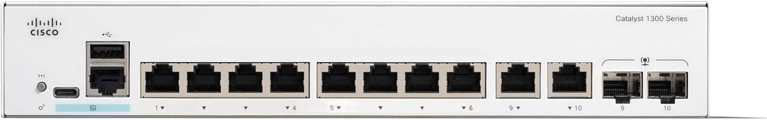 Cisco Catalyst C1300-8T-E-2G - Switch 8 cổng Gigabit Layer 3 hiệu năng cao cho SMB & văn phòng chi nhánh