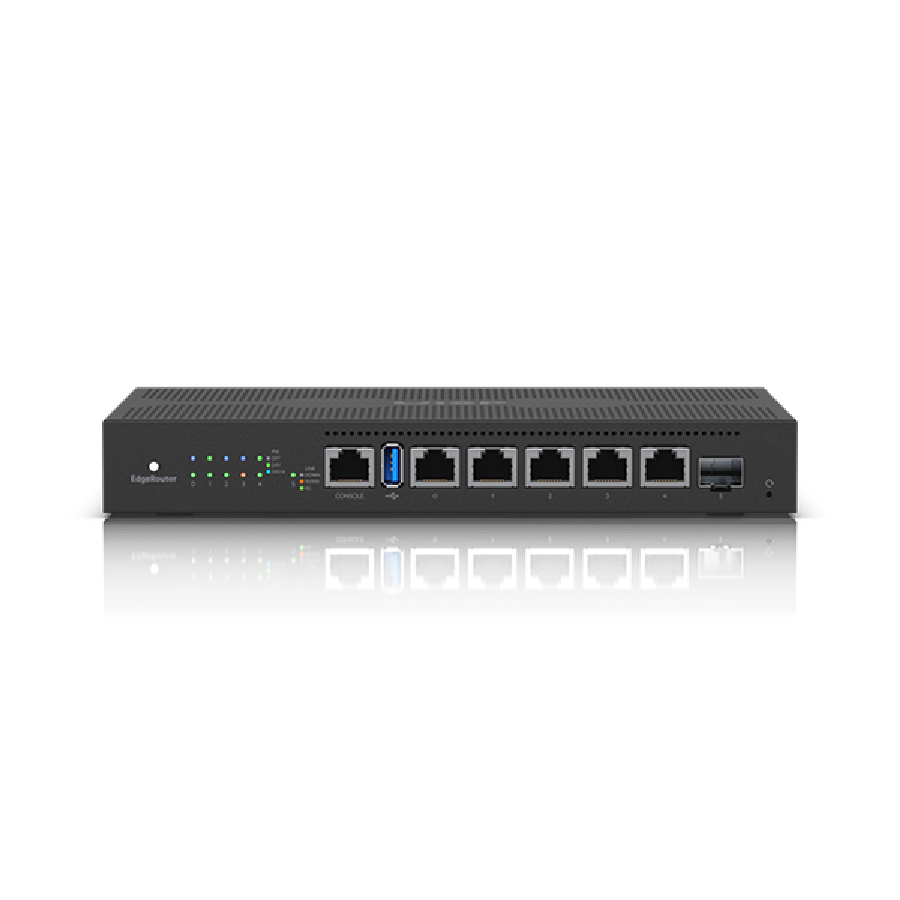 EdgeRouter 6 PoE (ER-6P) - Router Gigabit 6 cổng, hỗ trợ PoE linh hoạt