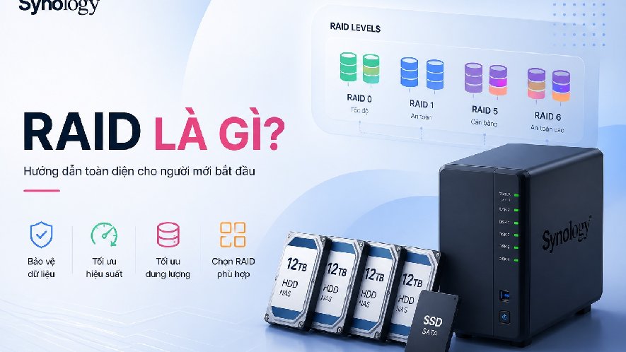 RAID 0, 1, 5, 6, 10 là gì? Nên chọn RAID nào cho NAS Synology?