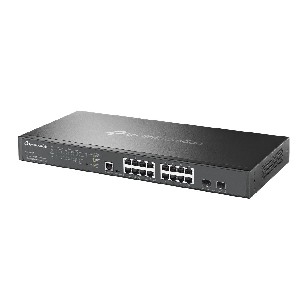 TP-Link SG3218XP-M2 | Switch 18 Port 2.5G PoE+ Uplink 10G Quản Lý Cao Cấp Omada, Tổng Công Suất 240W, VLAN, QoS, Static Routing
