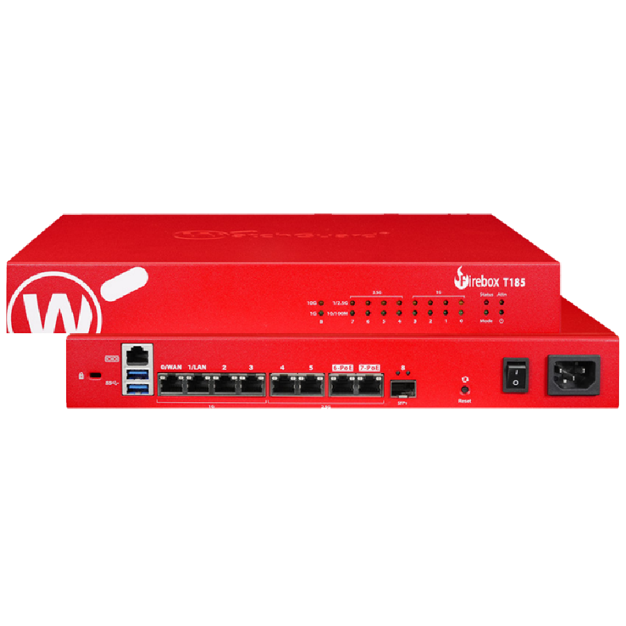 Tường Lửa WatchGuard Firebox T185 | Bảo Mật UTM Cho Doanh Nghiệp Lên Đến 50 Người Dùng