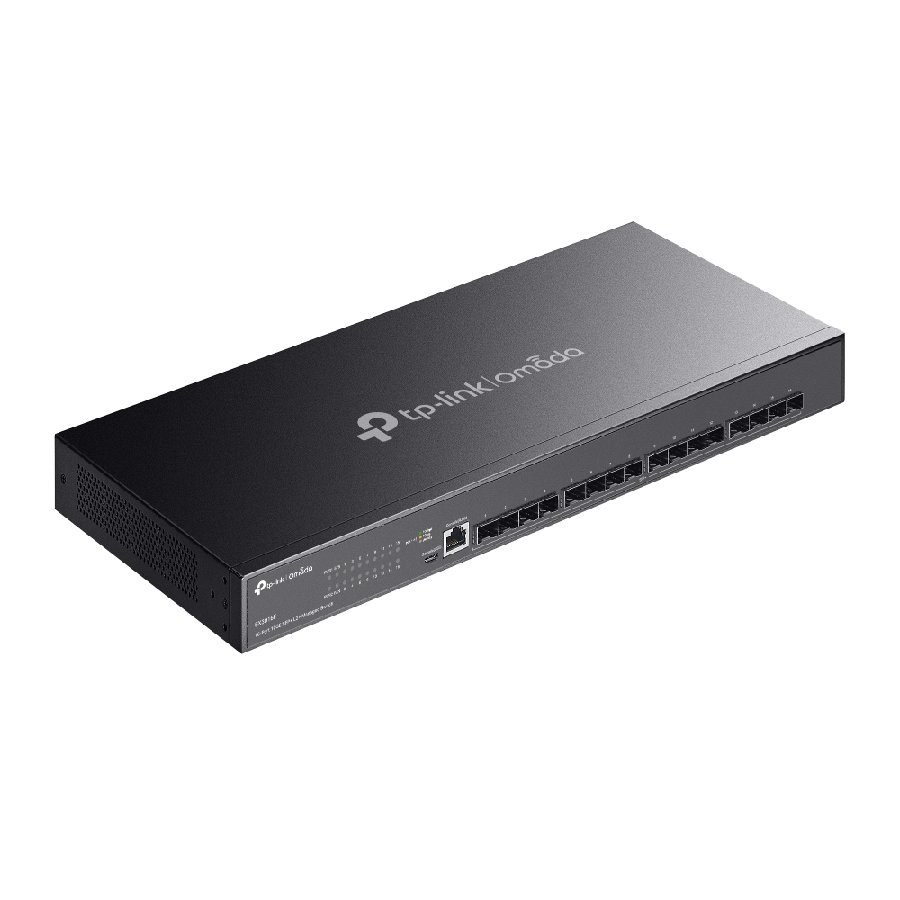 TP-Link SX3016F | Switch Quang 16 Port 10G SFP+ Quản Lý Cao Cấp Omada, Dual Power, VLAN, QoS, Static Routing