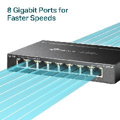 TP-Link TL-SG108E | Easy Smart Switch 8 Port Gigabit hỗ trợ VLAN, QoS, giám sát qua Utility