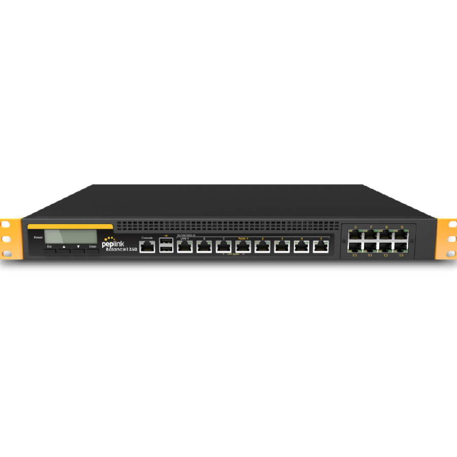 Peplink Balance 1350 (BPL-1350) – Router SD-WAN 13 WAN Gigabit, throughput 5Gbps cho doanh nghiệp lớn và trung tâm dữ liệu