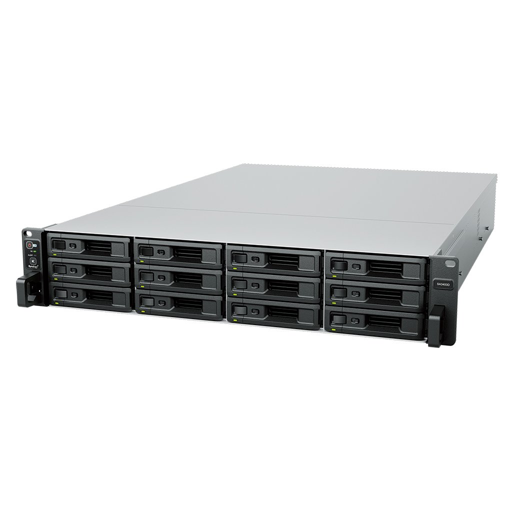 Synology SA3400D | NAS 2U 12-Bay Dual Controller, CPU Xeon 8-Core