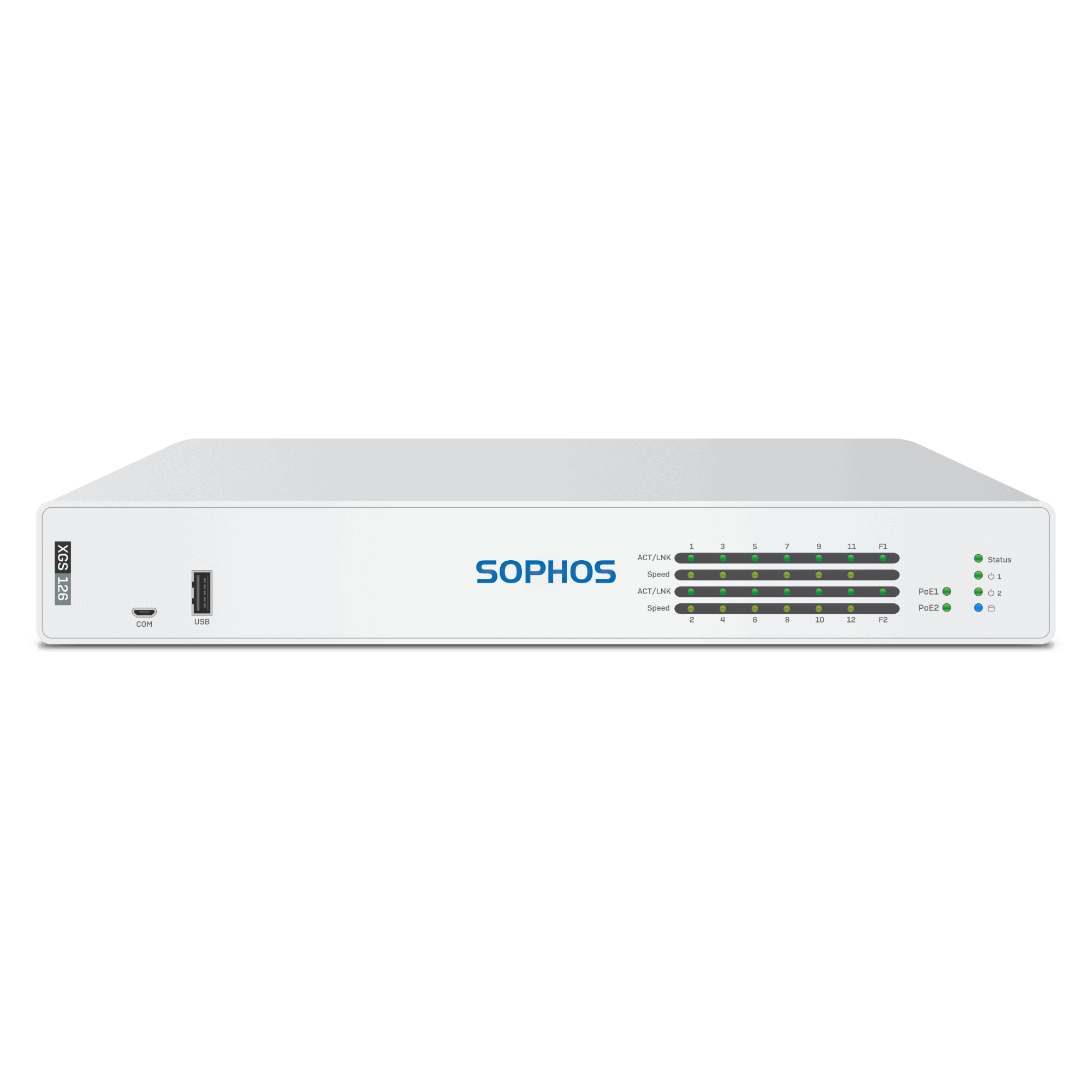 Tường Lửa Sophos XGS 126: Hiệu suất vượt trội với 12 cổng GE và chip Xstream, kết nối linh hoạt cho SMB