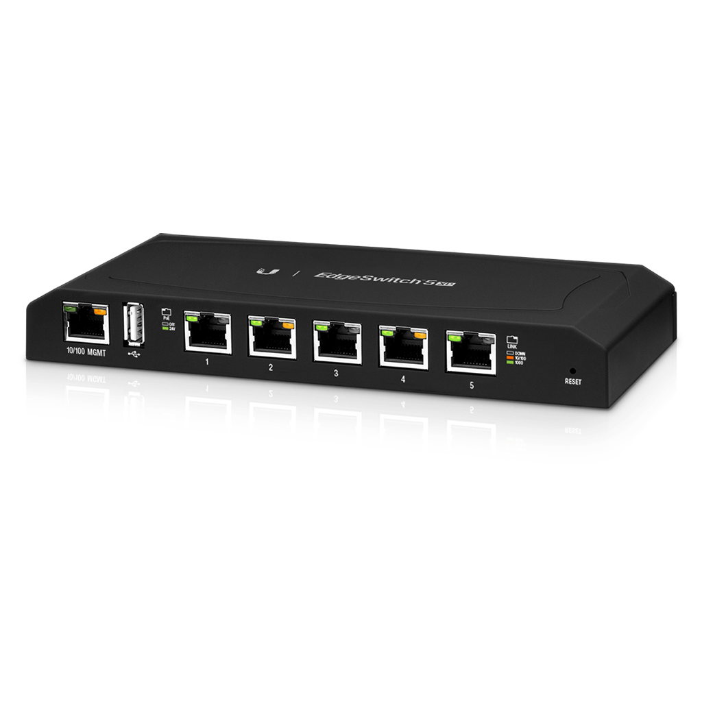 Ubiquiti EdgeSwitch 5XP ES-5XP - 5x Gigabit RJ45, Passive PoE 24V