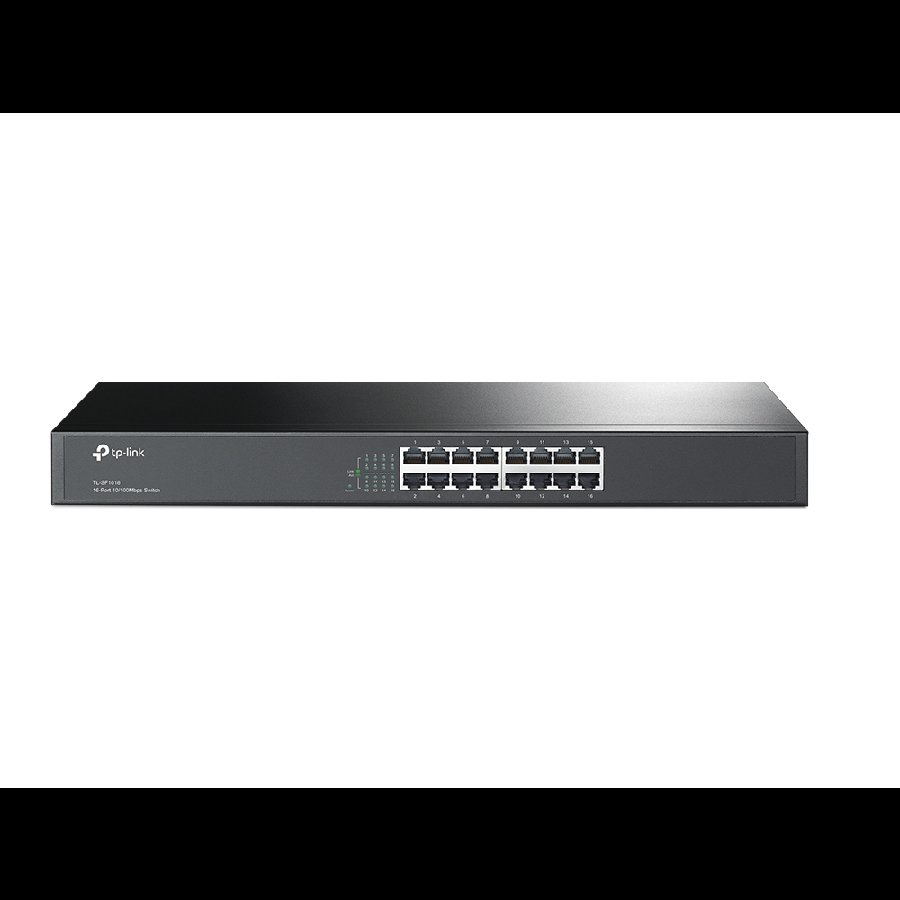 TP-Link TL-SF1016 | Switch 16 port 10/100 Mbps, Unmanaged, vỏ kim loại, hiệu năng ổn định cho doanh nghiệp nhỏ