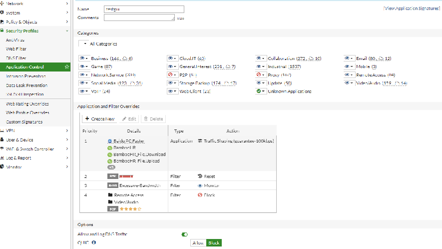 Application Control cơ bản trên FortiGate - Quản lý Facebook, YouTube, TikTok theo chính sách