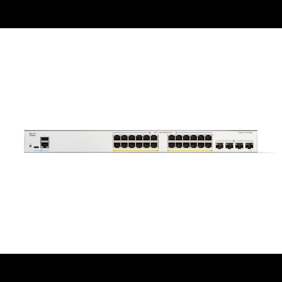 Cisco Catalyst C1200-24P-4X – Switch PoE+ 24 port Gigabit + 4 uplink 10G SFP+, hiệu năng mạnh mẽ cho SMB