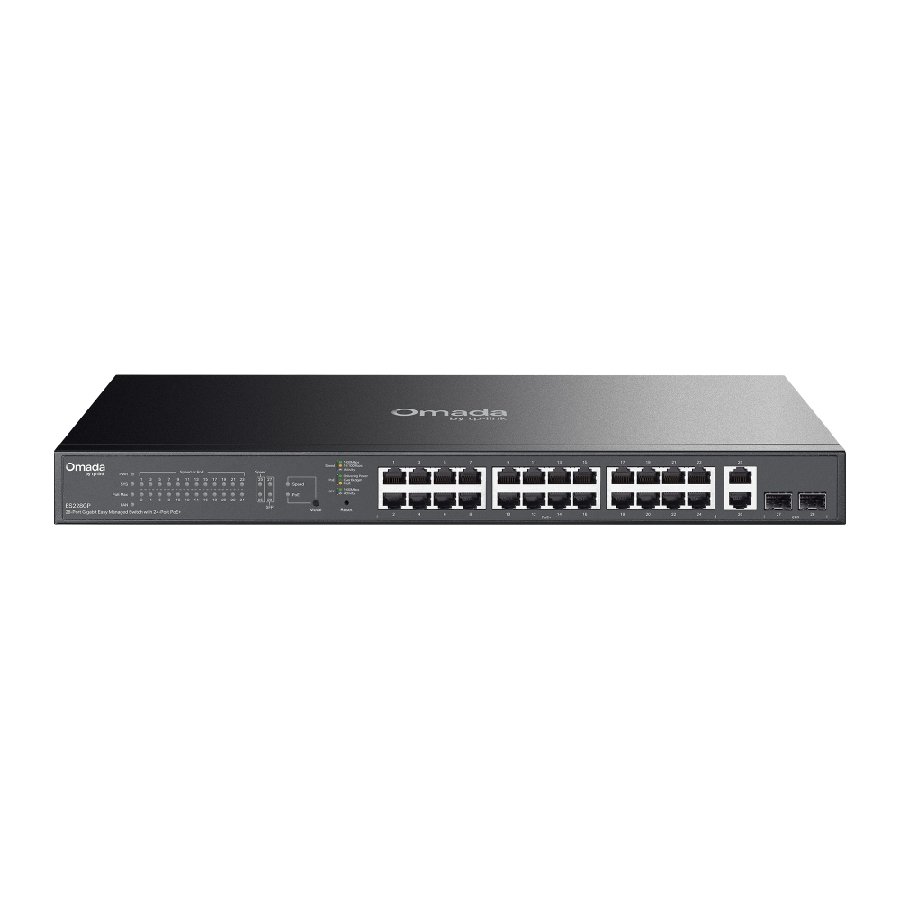 TP-Link ES228GP | Switch 28 Port Gigabit PoE+ Quản Lý Dễ Dàng Omada, VLAN, QoS, Tổng Công Suất 250W, Lắp Rack Kim Loại Bền Bỉ