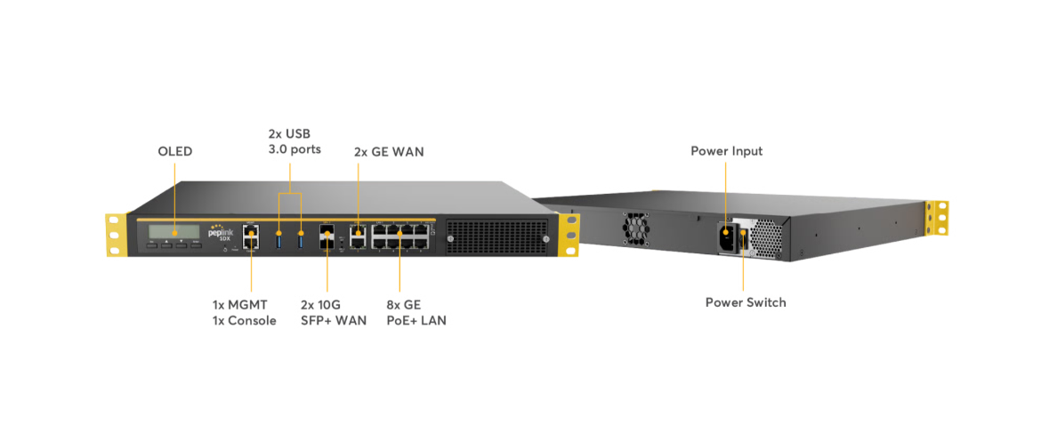 Peplink Balance SDX (BPL-SDX) - Router SD-WAN 10G mở rộng LTE/5G, throughput 12 Gbps cho hệ thống doanh nghiệp cao cấp