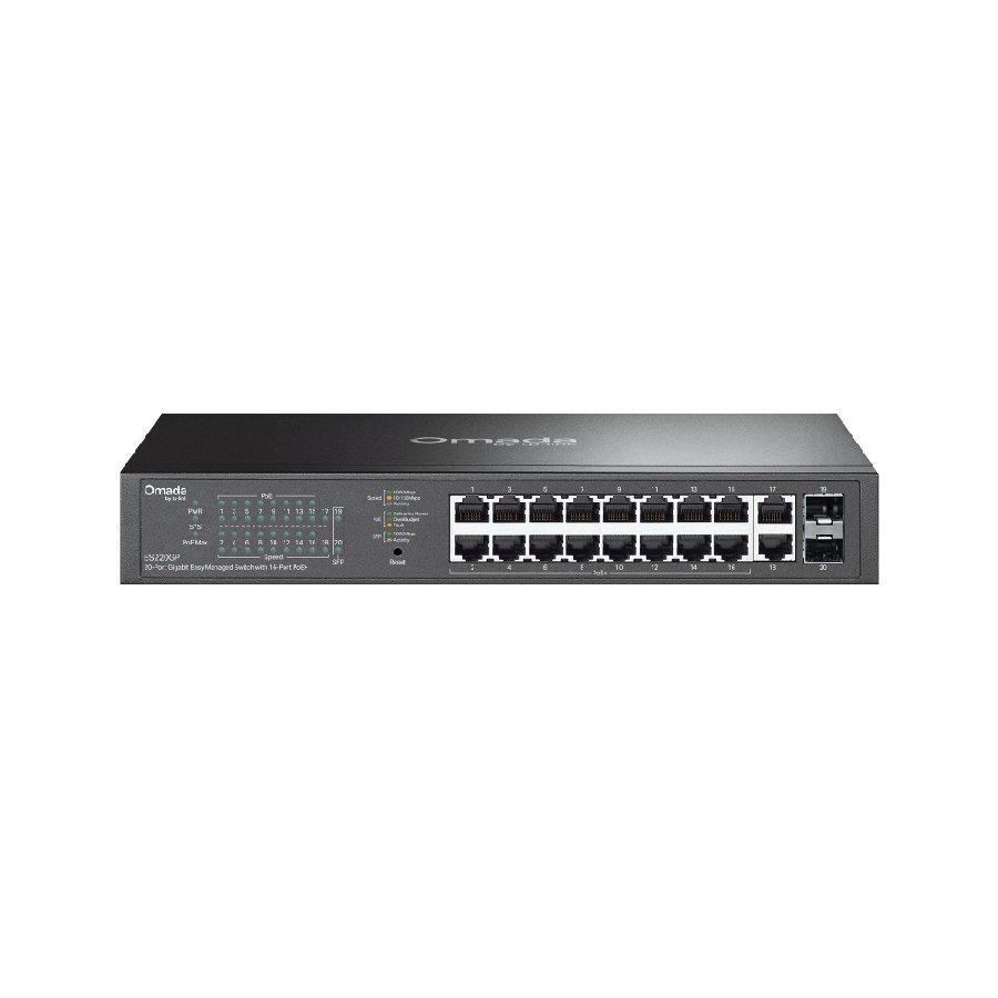 TP-Link ES220GP | Switch 20 Port Gigabit PoE+ Quản Lý Dễ Dàng Omada, VLAN, QoS, Tổng Công Suất 150W, Vỏ Kim Loại Bền Bỉ