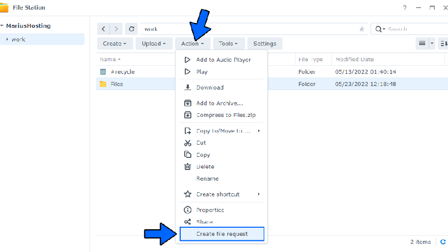 Hướng dẫn tạo File Request trên NAS Synology để người khác upload file mà không cần tài khoản